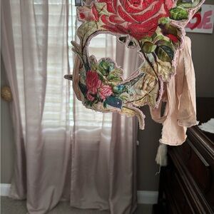 Magnolia Pearl Floral Embroidered Belt - Red and Green